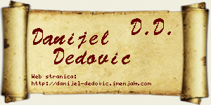 Danijel Dedović vizit kartica